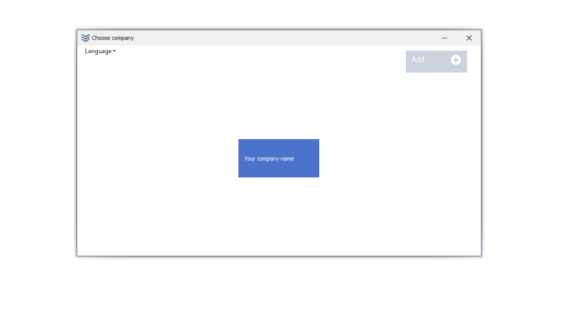 Selecting an Entity and Signing In