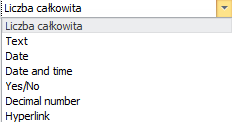 Select attribute type