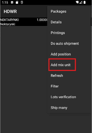 Adding a mixed unit to WZ Adding a mixed unit to WZ
