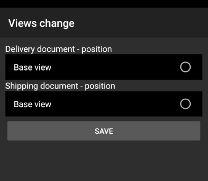 View configuration screen in Weaver WMS