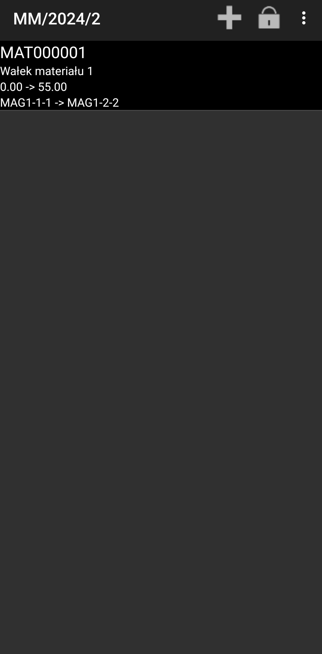 Select material for movement