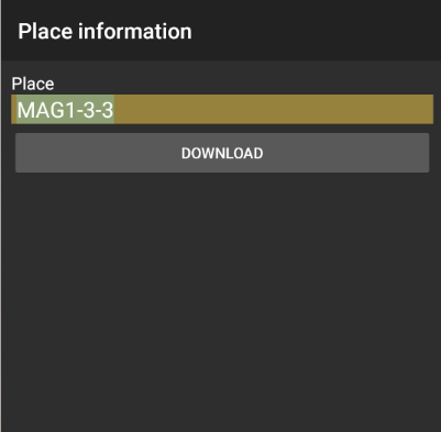 Insert specific place in warehouse to check all logistic units