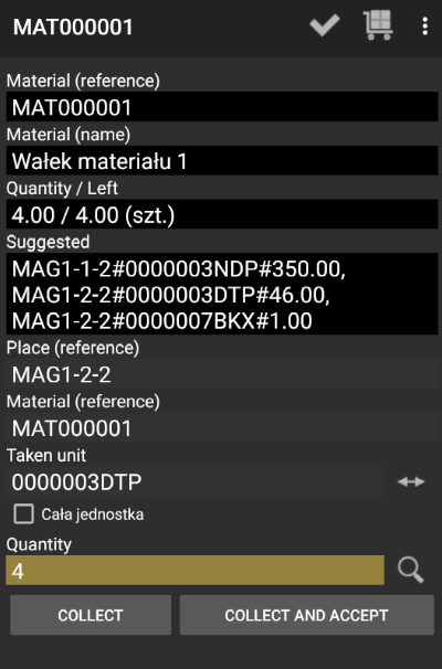 Form to collect and confirm resource details