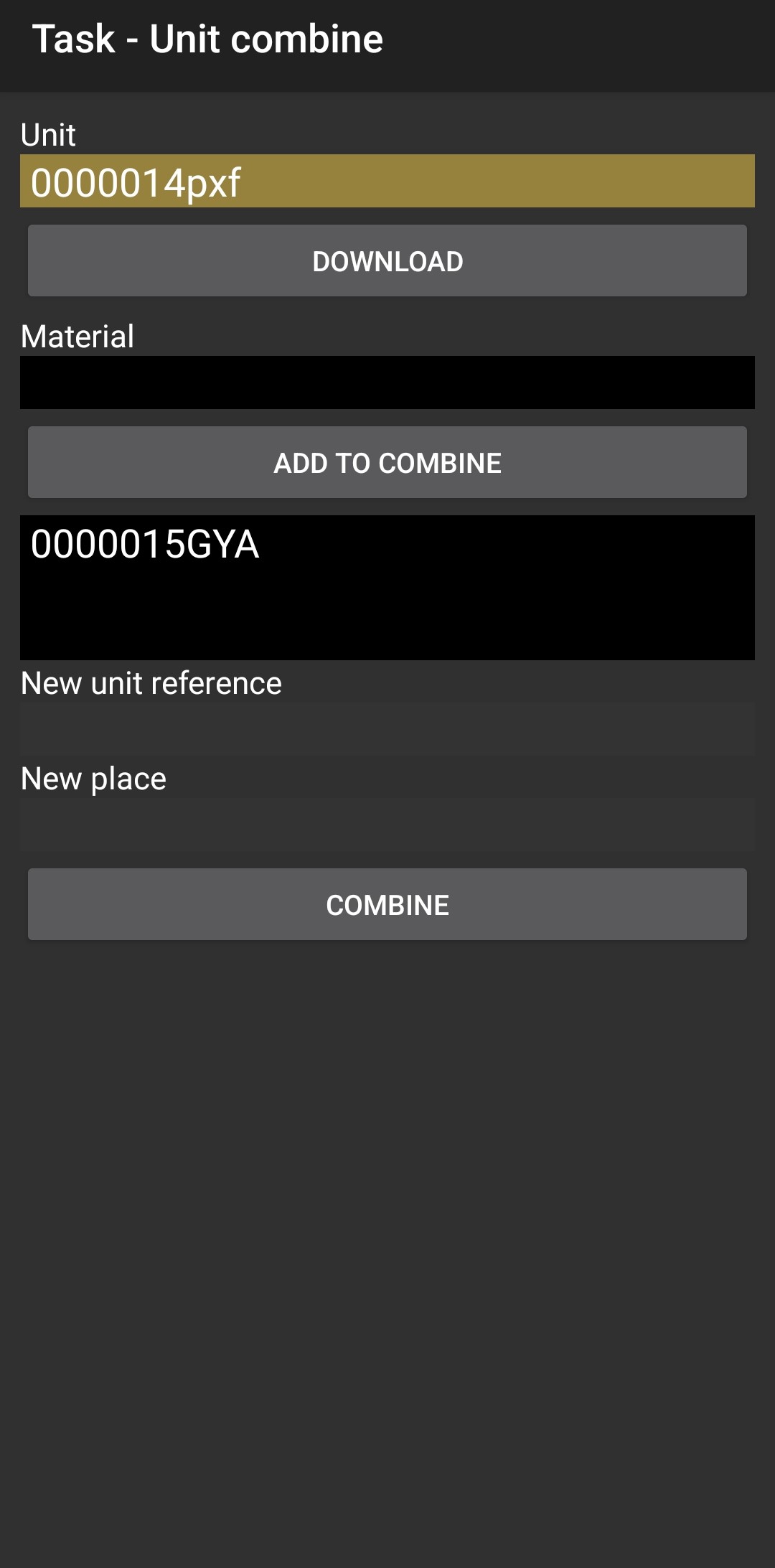 Adding additional units to the merge process