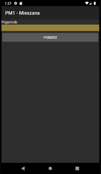 Container scanning screen