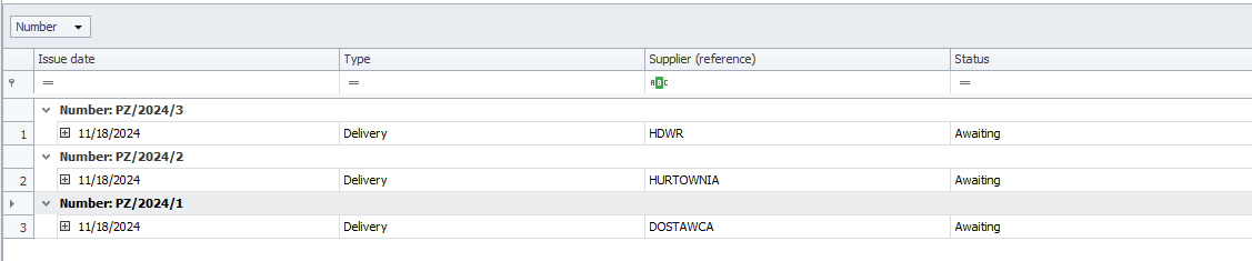 Example of grouping data in WMS Weaver Grouping data