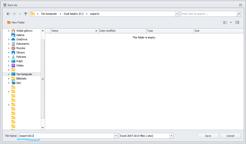 Saving exported data in WMS Weaver Save exported data