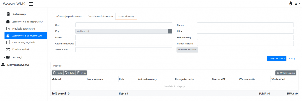 Add New Delivery Address