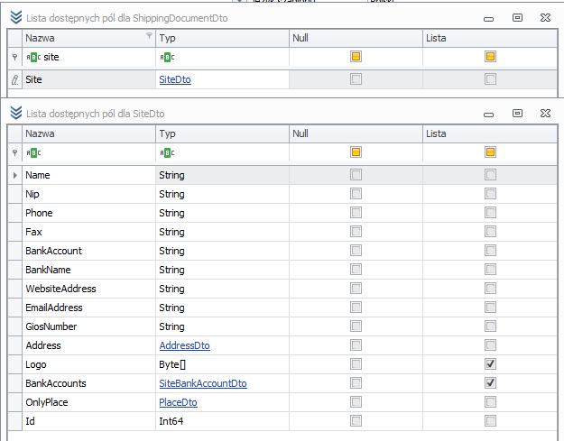 Field Reference Example