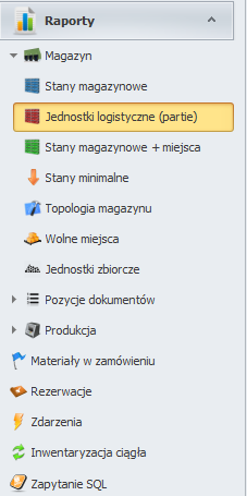 Logistic Units Report