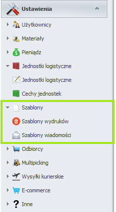 Templates Menu