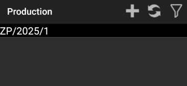Production order on a mobile device