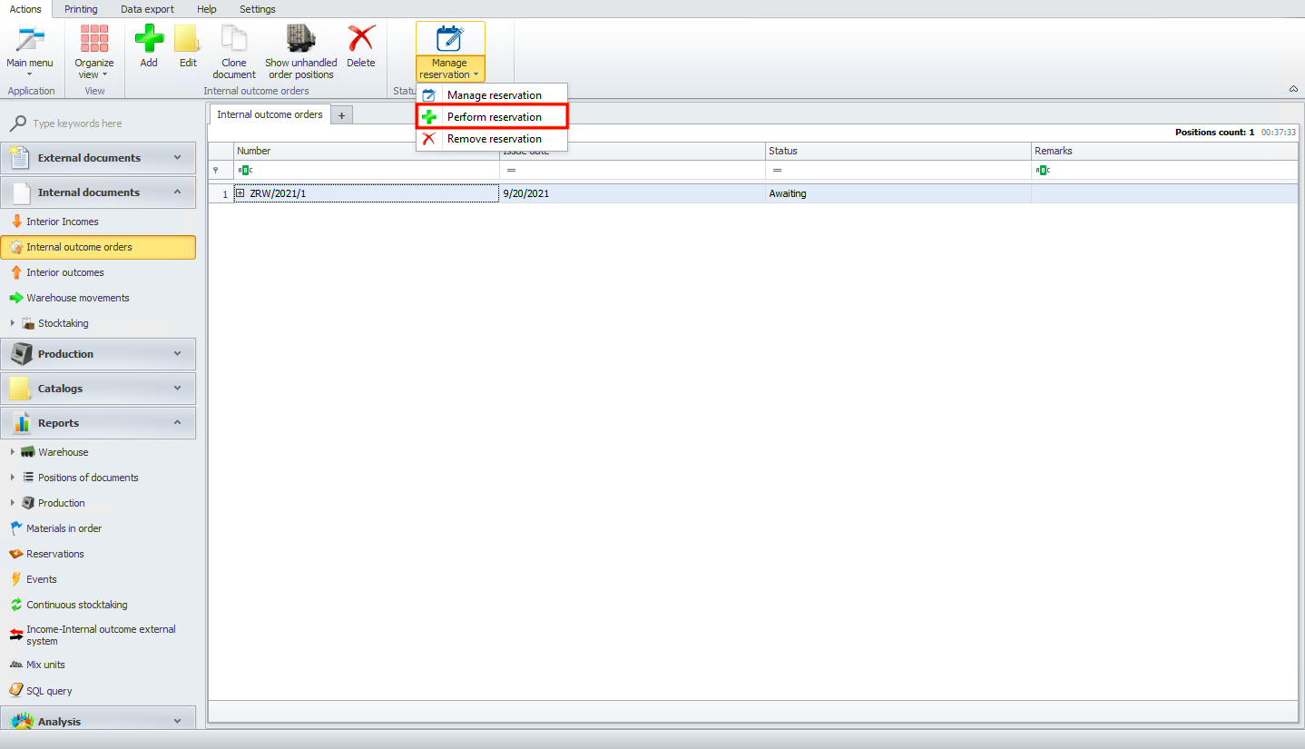 Manage reservations