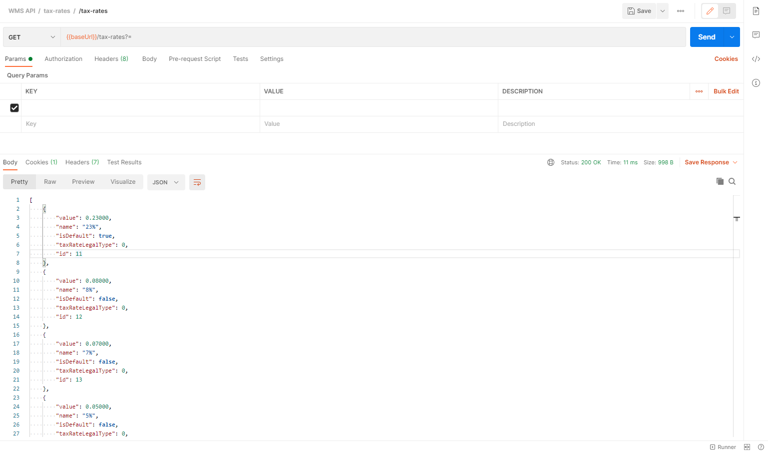 Adding External Receipt in Postman