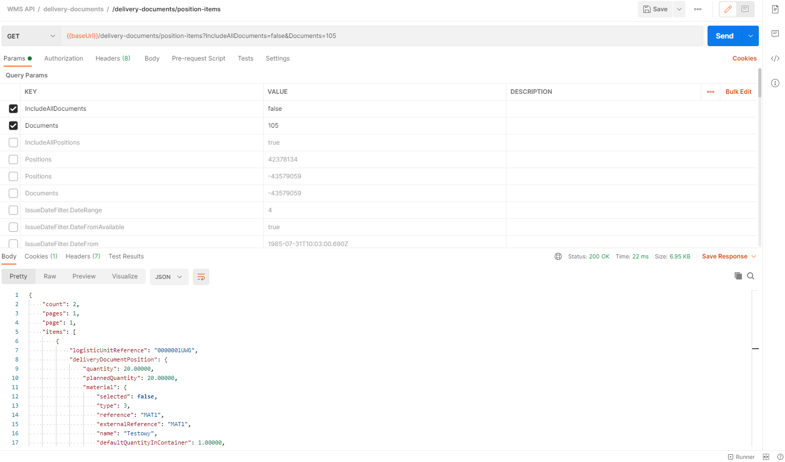 Retrieving Release Document Numbers in Postman