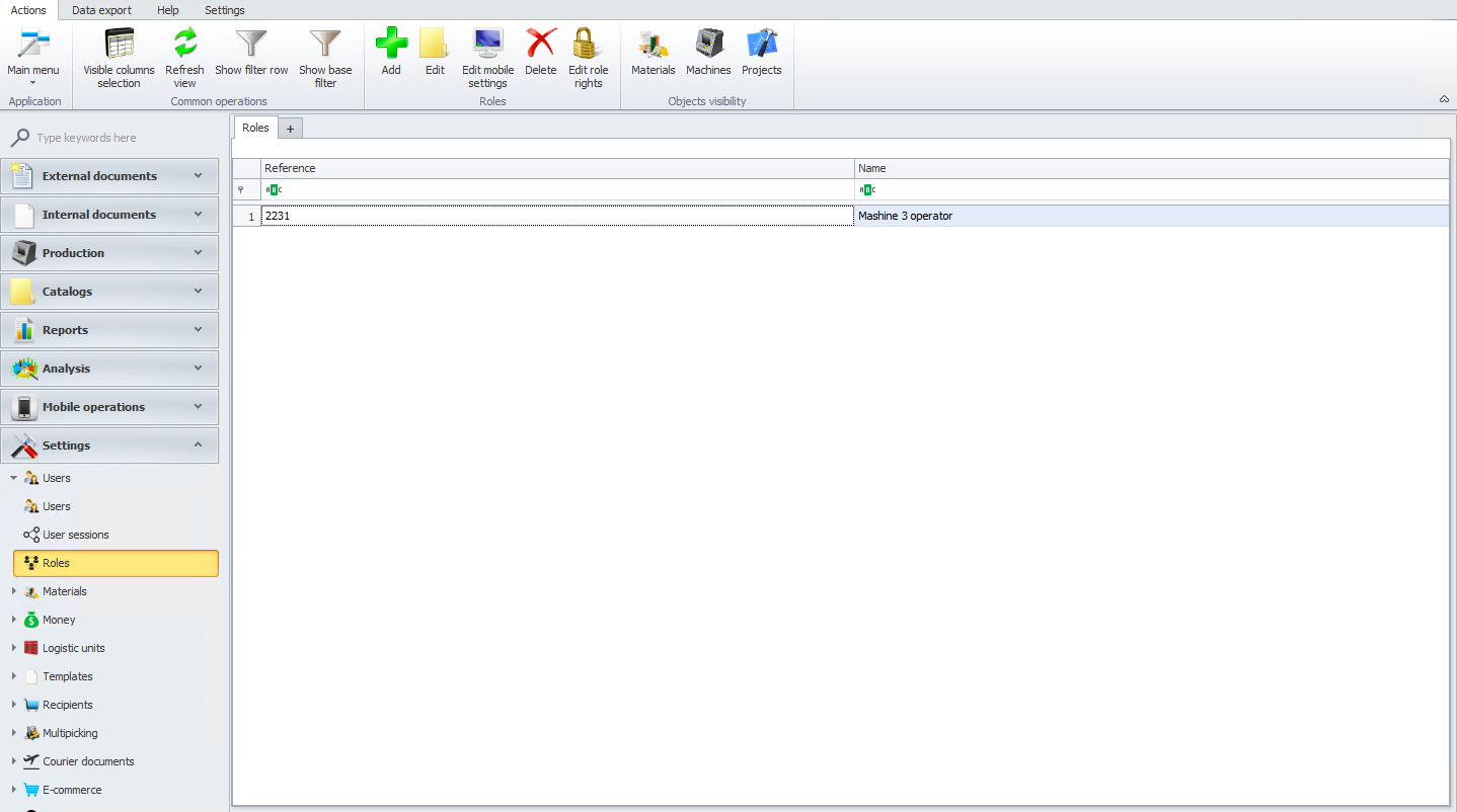 New role added successfully