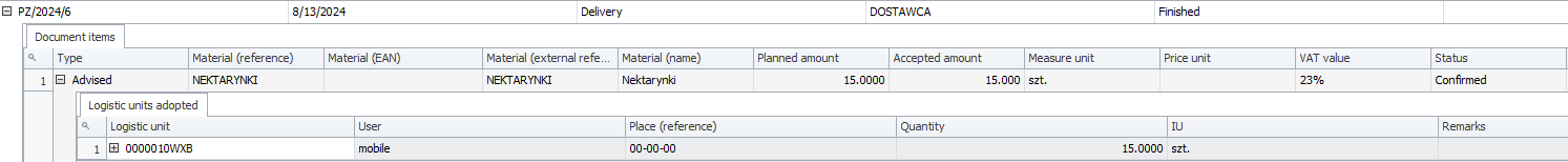 Document Status Confirmed