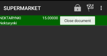 Button to close the document in WMS Weaver Close Document
