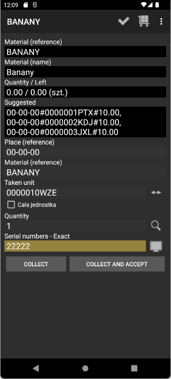 Mobile View of External Issue — Serial Numbers