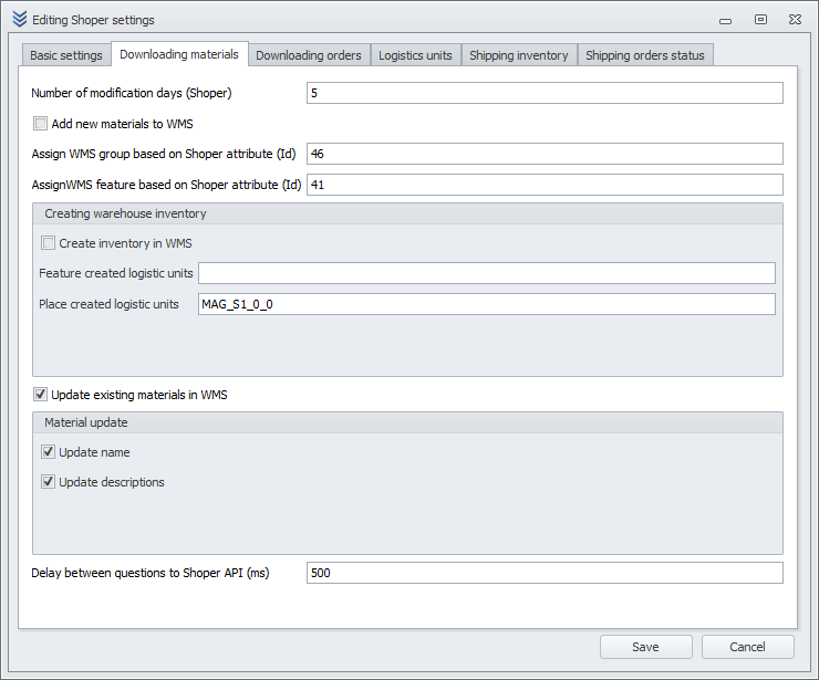 Shoper test connection