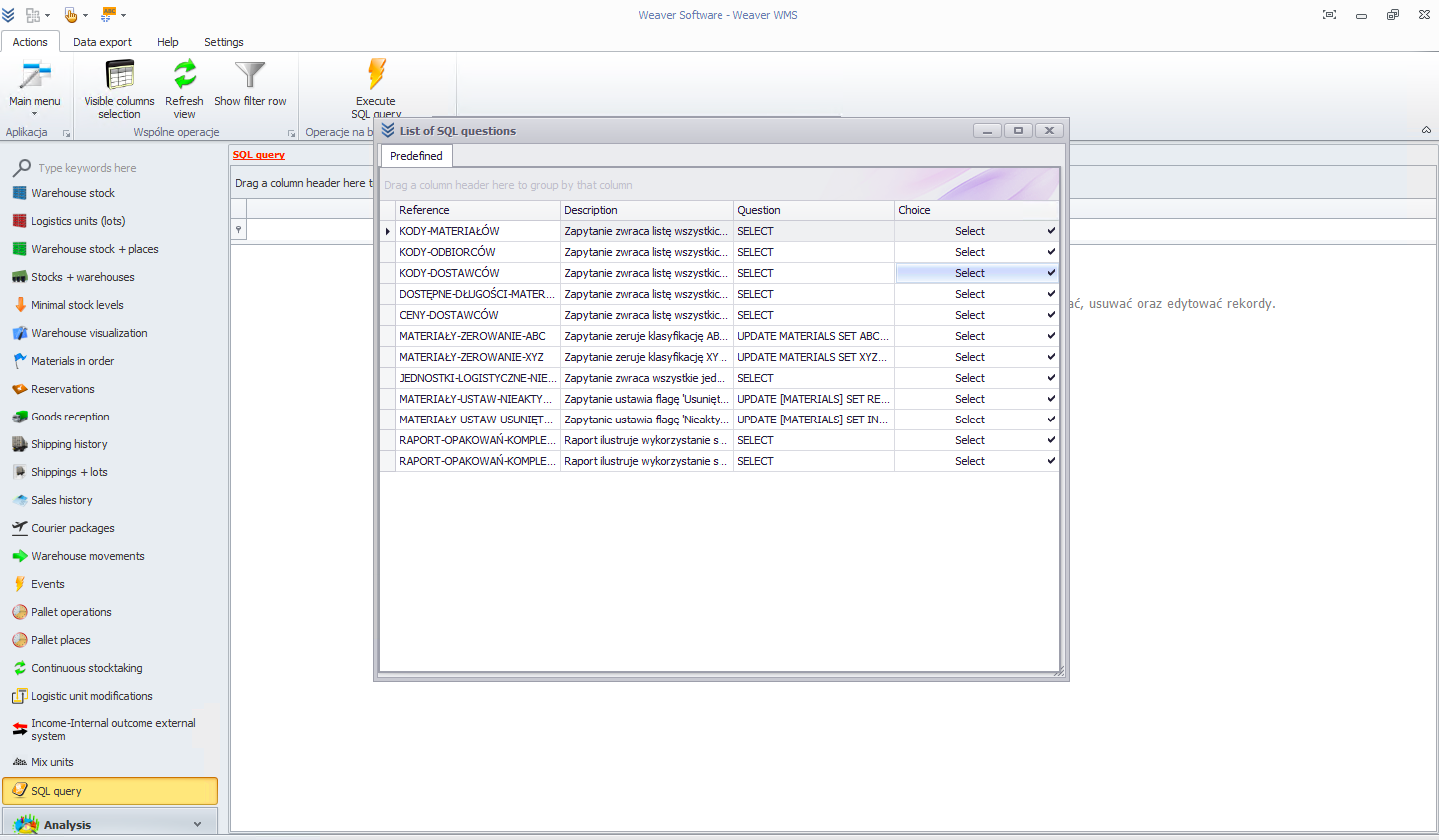 Selecting a SQL query