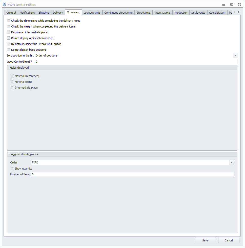 Mobile Terminal Settings