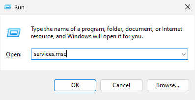 Okno usług systemu Windows
