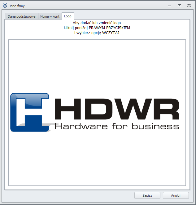Opcja wczytywania logo w systemie WMS Weaver