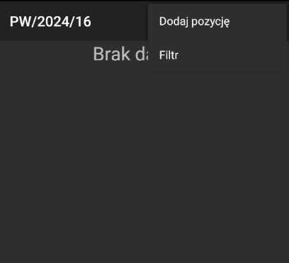 Dodaj pozycję do dokumentu przychodu wewnętrznego