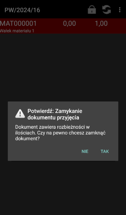 Zatwierdzenie pozycji