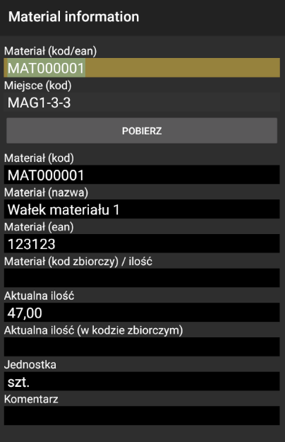 Sprawdź ilość po korekcie