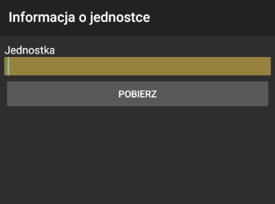 Pole do wprowadzania numeru jednostki logistycznej