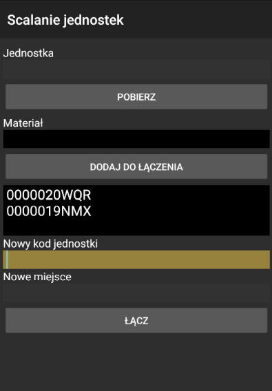 Proces dodawania kolejnych jednostek do scalania