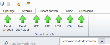 Eksport danych