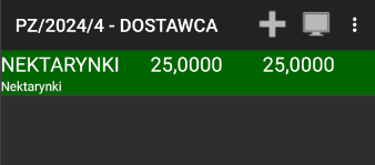 Podświetlenie materiału na zielono