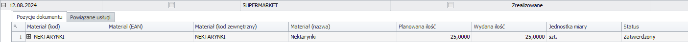 Status dokumentu Zrealizowany