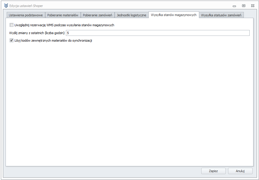 Ustawienia rezerwacji i synchronizacji