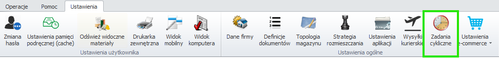 Menu Zadań Cyklicznych
